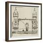 The Proposed New Tower Bridge-null-Framed Giclee Print