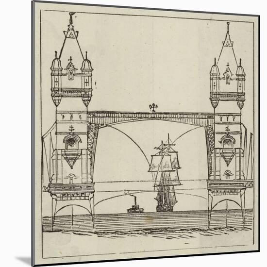 The Proposed New Tower Bridge-null-Mounted Giclee Print