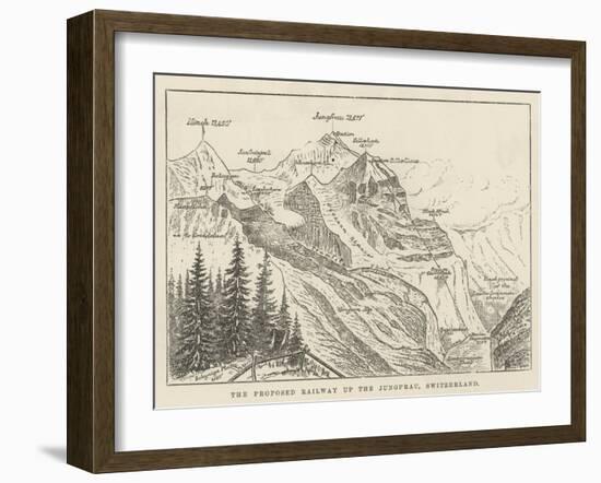 The Proposed Railway Up the Jungfrau, Switzerland-null-Framed Giclee Print