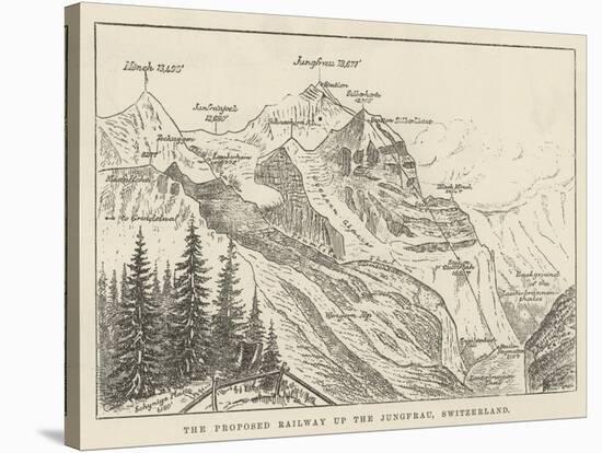 The Proposed Railway Up the Jungfrau, Switzerland-null-Stretched Canvas