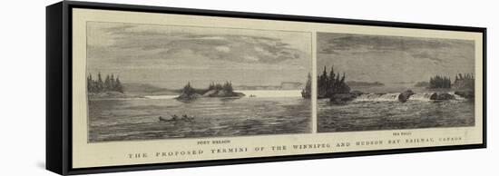 The Proposed Termini of the Winnipeg and Hudson Bay Railway, Canada-null-Framed Stretched Canvas