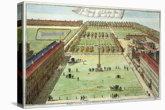 The Prospect of Lincoln's Inn, For Stow's Survey of London, c.1755-null-Stretched Canvas
