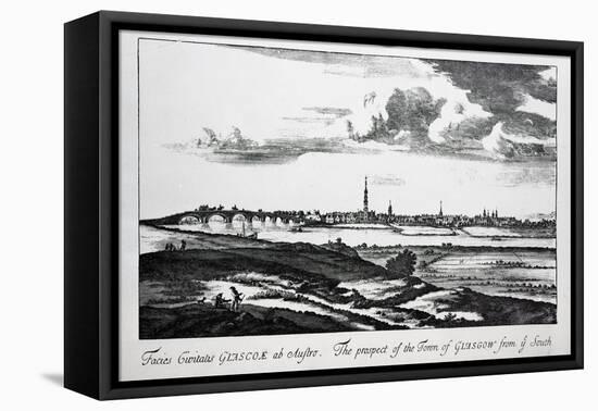 The Prospect of the Town of Glasgow from Ye South, from 'Theatrum Scotiae' by John Slezer, 1693-John Slezer-Framed Stretched Canvas
