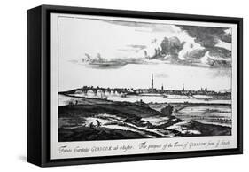 The Prospect of the Town of Glasgow from Ye South, from 'Theatrum Scotiae' by John Slezer, 1693-John Slezer-Framed Stretched Canvas