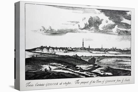 The Prospect of the Town of Glasgow from Ye South, from 'Theatrum Scotiae' by John Slezer, 1693-John Slezer-Stretched Canvas