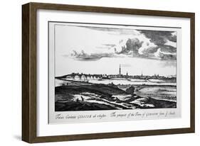 The Prospect of the Town of Glasgow from Ye South, from 'Theatrum Scotiae' by John Slezer, 1693-John Slezer-Framed Giclee Print