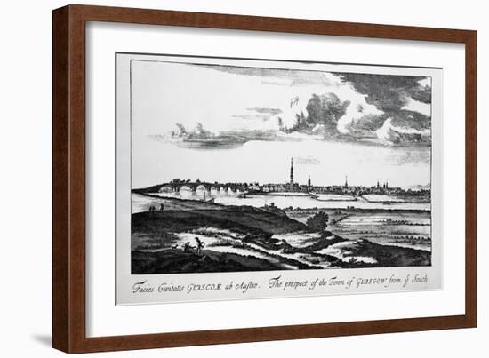 The Prospect of the Town of Glasgow from Ye South, from 'Theatrum Scotiae' by John Slezer, 1693-John Slezer-Framed Giclee Print