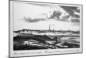 The Prospect of the Town of Glasgow from Ye South, from 'Theatrum Scotiae' by John Slezer, 1693-John Slezer-Mounted Giclee Print