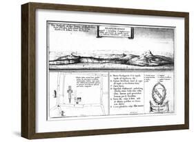'The Prospect of the Towne of Glastonbury', late 17th century-Wenceslaus Hollar-Framed Giclee Print