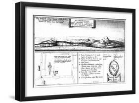 'The Prospect of the Towne of Glastonbury', late 17th century-Wenceslaus Hollar-Framed Giclee Print
