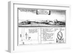 'The Prospect of the Towne of Glastonbury', late 17th century-Wenceslaus Hollar-Framed Giclee Print