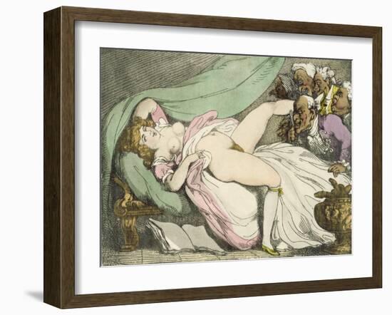 The Prostitute Observed, 1808-17-Thomas Rowlandson-Framed Giclee Print