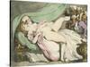 The Prostitute Observed, 1808-17-Thomas Rowlandson-Stretched Canvas