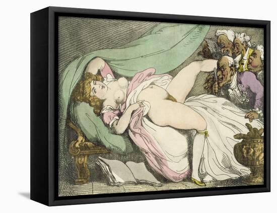 The Prostitute Observed, 1808-17-Thomas Rowlandson-Framed Stretched Canvas