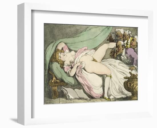 The Prostitute Observed, 1808-17-Thomas Rowlandson-Framed Giclee Print