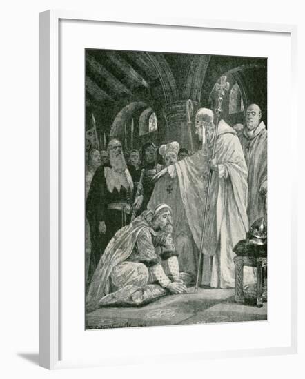 The Prostration of Harold, Son of Godwin-Richard Caton Woodville II-Framed Giclee Print