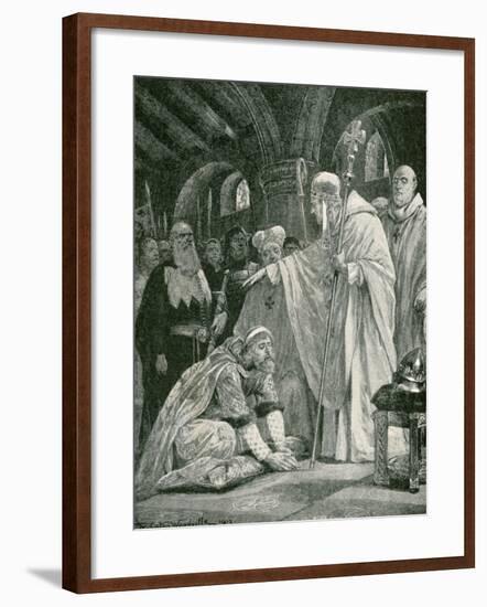 The Prostration of Harold, Son of Godwin-Richard Caton Woodville II-Framed Giclee Print