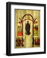 The Protection of the Theotokos (Mother of God) Russian Icon from the Zverin Monastery-null-Framed Giclee Print