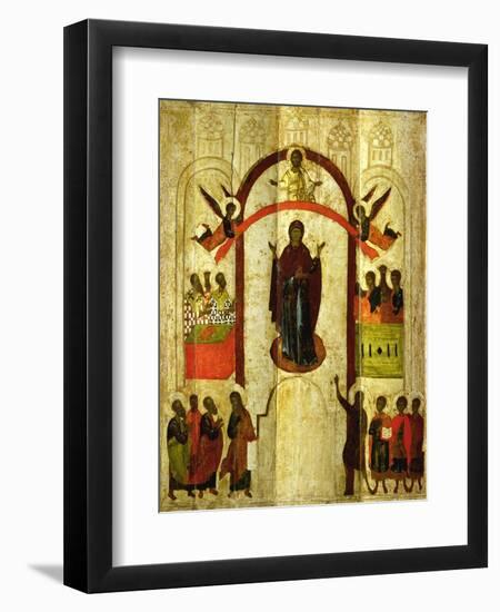 The Protection of the Theotokos (Mother of God) Russian Icon from the Zverin Monastery-null-Framed Giclee Print