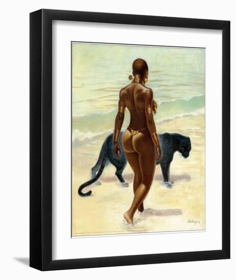 The Protector-Sterling Brown-Framed Art Print