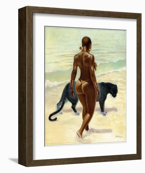 The Protector-Sterling Brown-Framed Art Print