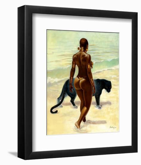 The Protector-Sterling Brown-Framed Art Print