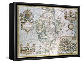 The Province of Connaugh Map-John Speede-Framed Stretched Canvas