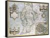 The Province of Connaugh Map-John Speede-Framed Stretched Canvas