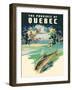 The Province of Québec - Trout Fishing, Vintage Travel Poster, 1930-Pacifica Island Art-Framed Art Print