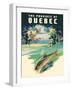 The Province of Québec - Trout Fishing, Vintage Travel Poster, 1930-Pacifica Island Art-Framed Art Print