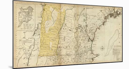 The Provinces of Massachusetts Bay and New Hampshire, Northern, c.1776-Thomas Jefferys-Mounted Art Print