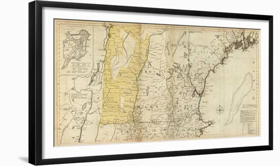 The Provinces of Massachusetts Bay and New Hampshire, Northern, c.1776-Thomas Jefferys-Framed Art Print