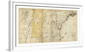 The Provinces of Massachusetts Bay and New Hampshire, Northern, c.1776-Thomas Jefferys-Framed Art Print