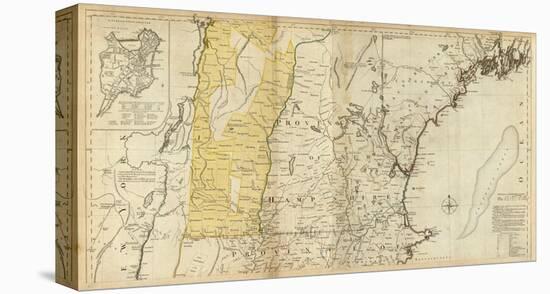 The Provinces of Massachusetts Bay and New Hampshire, Northern, c.1776-Thomas Jefferys-Stretched Canvas
