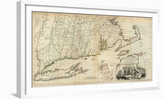 The Provinces of Massachusetts Bay and New Hampshire, Southern, c.1776-Thomas Jefferys-Framed Art Print