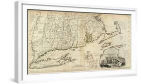 The Provinces of Massachusetts Bay and New Hampshire, Southern, c.1776-Thomas Jefferys-Framed Art Print