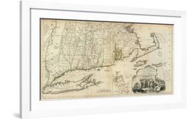The Provinces of Massachusetts Bay and New Hampshire, Southern, c.1776-Thomas Jefferys-Framed Art Print