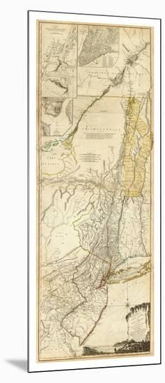 The Provinces of New York, and New Jersey, c.1776-Thomas Jefferys-Mounted Art Print