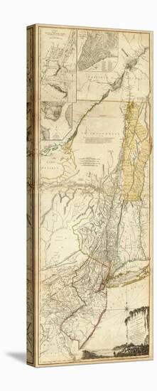 The Provinces of New York, and New Jersey, c.1776-Thomas Jefferys-Stretched Canvas