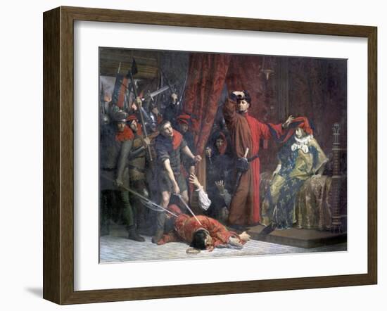 The Provost of Merchants .. and His Heir Apparent Charles, 1879-Lucien Etienne Melingue-Framed Giclee Print