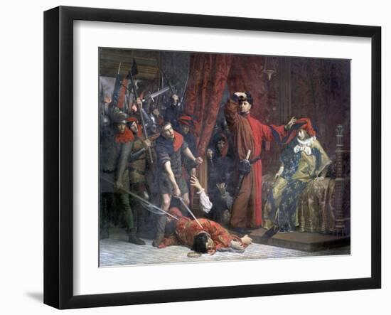 The Provost of Merchants .. and His Heir Apparent Charles, 1879-Lucien Etienne Melingue-Framed Giclee Print