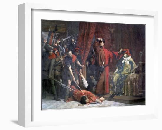 The Provost of Merchants .. and His Heir Apparent Charles, 1879-Lucien Etienne Melingue-Framed Giclee Print