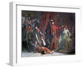 The Provost of Merchants .. and His Heir Apparent Charles, 1879-Lucien Etienne Melingue-Framed Giclee Print