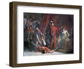 The Provost of Merchants .. and His Heir Apparent Charles, 1879-Lucien Etienne Melingue-Framed Giclee Print