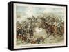 The Prussian Cavalry Charge at Vionville-Mars-La-Tour-F. Amling-Framed Stretched Canvas