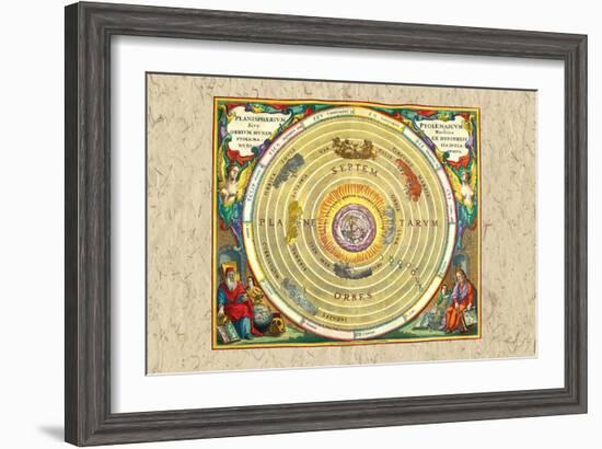 The Ptolemaic Understanding of the Universe-Andreas Cellarius-Framed Art Print