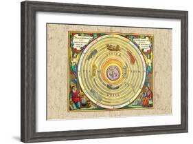 The Ptolemaic Understanding of the Universe-Andreas Cellarius-Framed Art Print