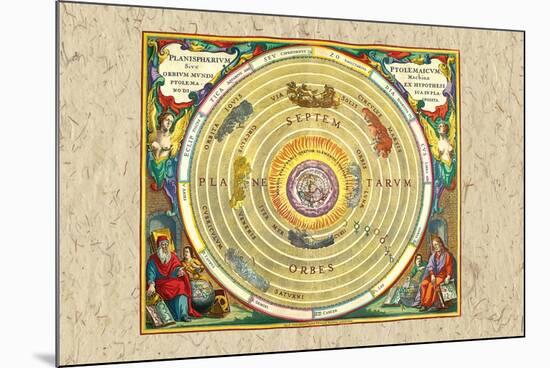 The Ptolemaic Understanding of the Universe-Andreas Cellarius-Mounted Premium Giclee Print