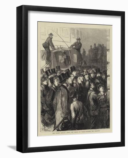 The Public Anxiety About the Prince of Wales, Reading the Bulletin-Godefroy Durand-Framed Giclee Print