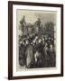 The Public Anxiety About the Prince of Wales, Reading the Bulletin-Godefroy Durand-Framed Giclee Print